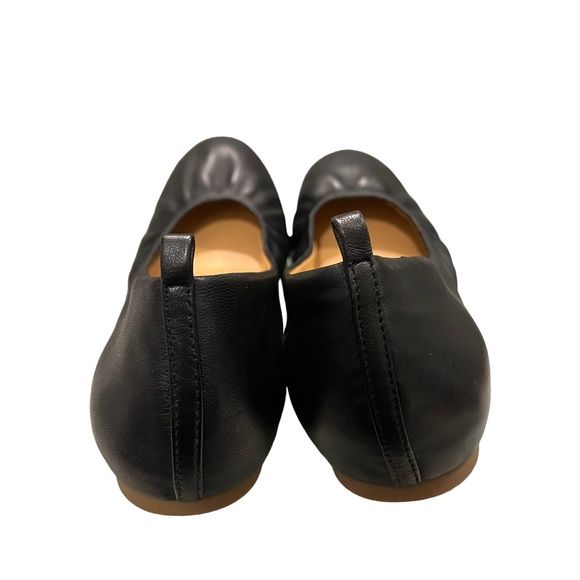 J. Crew Factory Black Leather Anya Ballet Flats, Sz 7 - Picture 7 of 13